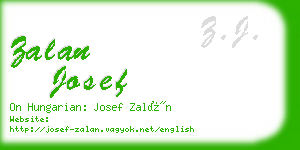 zalan josef business card